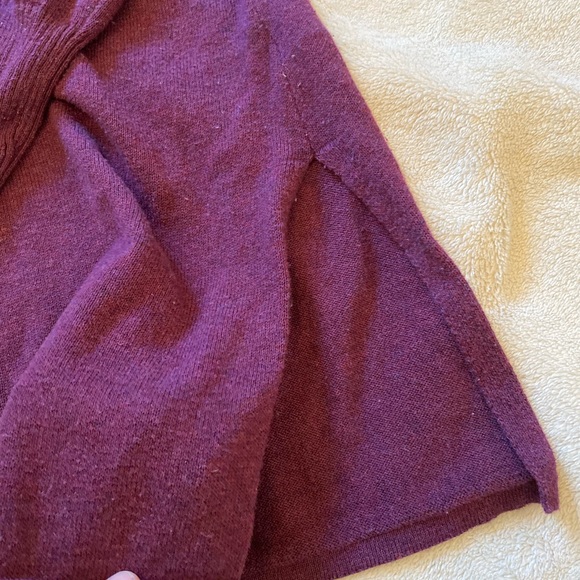 Artisan NY Maroon purple long turtle neck knitted warm sweater - Picture 3 of 6